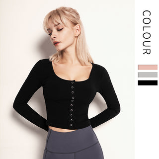 Vibe Buttons Knitted Top - PeacefulEnergy