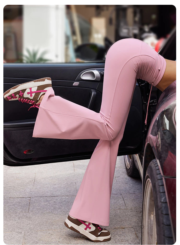 Pink Peace Love TikTok Flare Pants Outfit